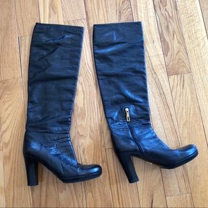 Prada Black Leather Boots Size 9
